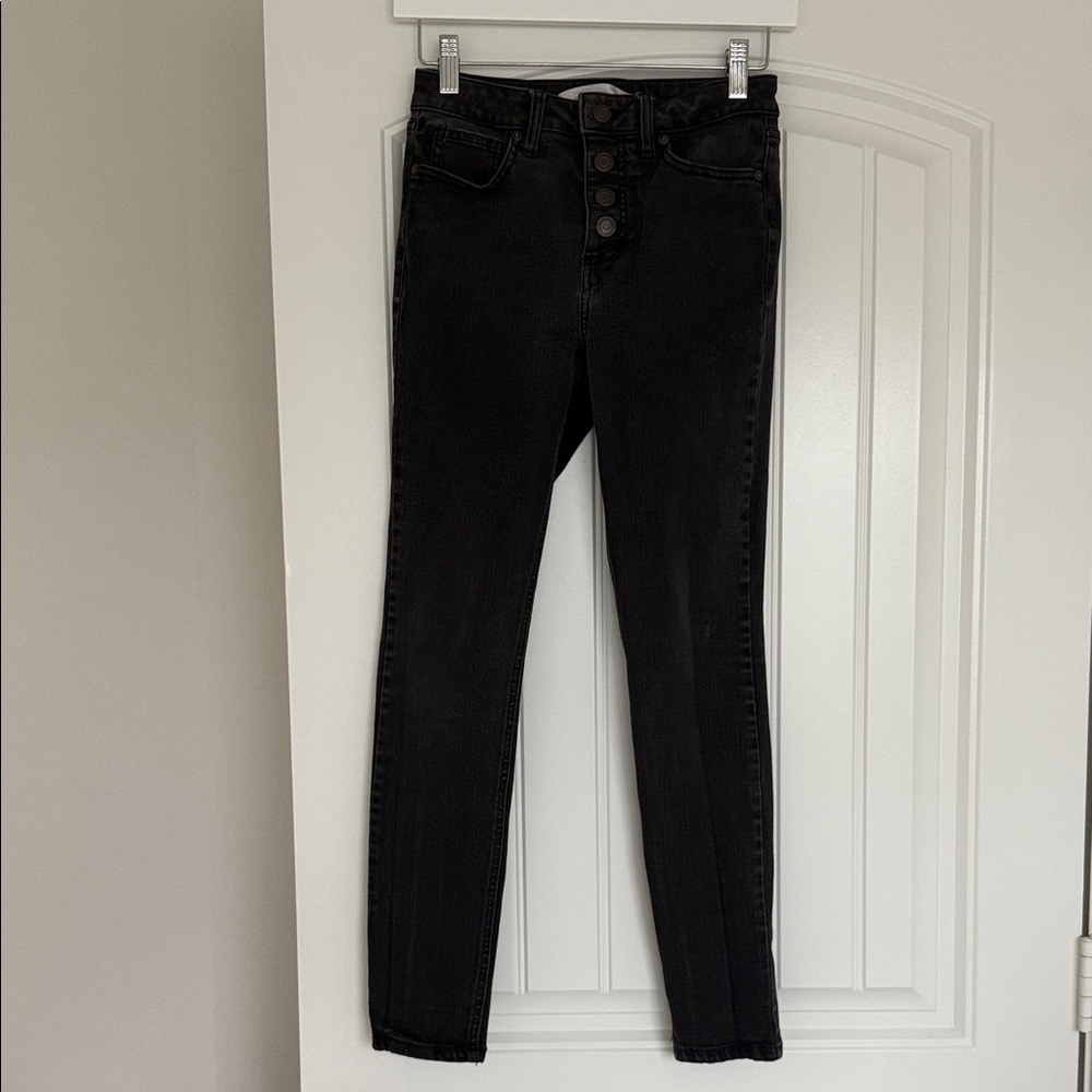 LC Lauren Conrad High Rise Skinny Black Jeans